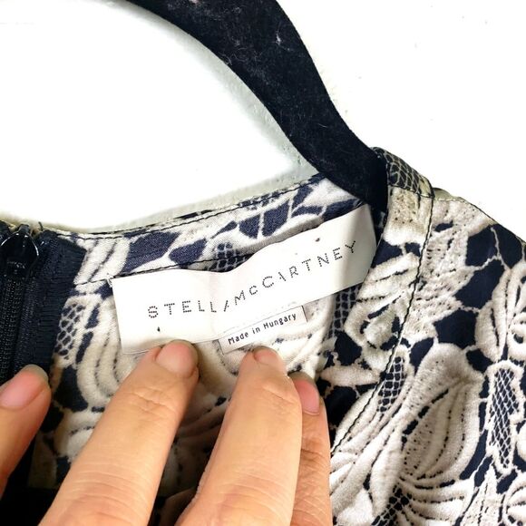 Women's Stella Mccartney Faux Lace Like Sheath Short Mini Dress Size IT42/US 08 - Picture 11 of 12